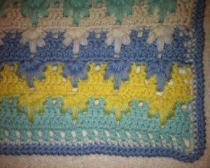 Lush Fleur-de-Lis Baby Blanket